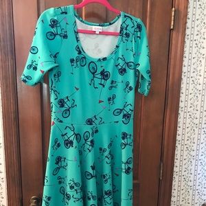 Lularoe bike print dress